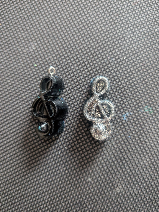 Music notes keyring